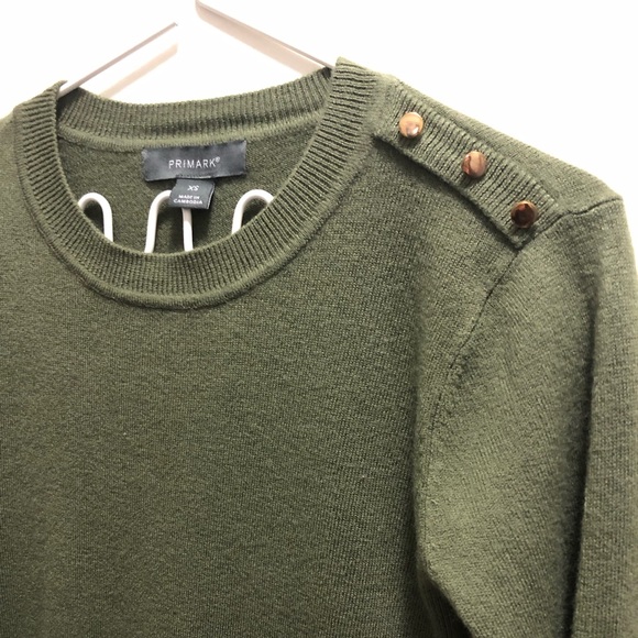 Navy Green Sweater Primark Size XSmall - Picture 7 of 8